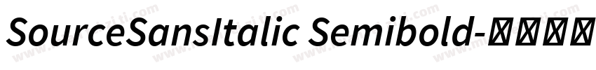 SourceSansItalic Semibold字体转换